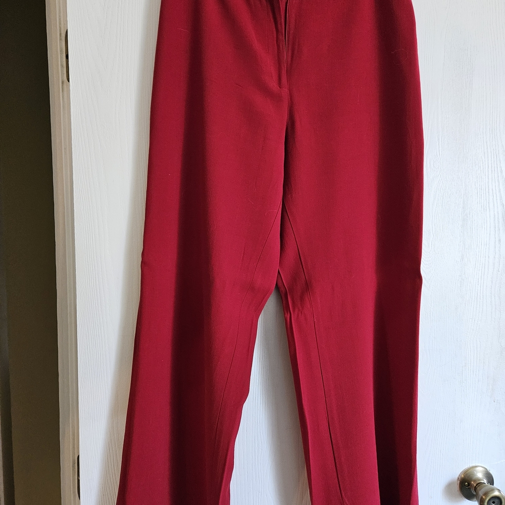 LOFT Vibrant Red Wide Leg Pants